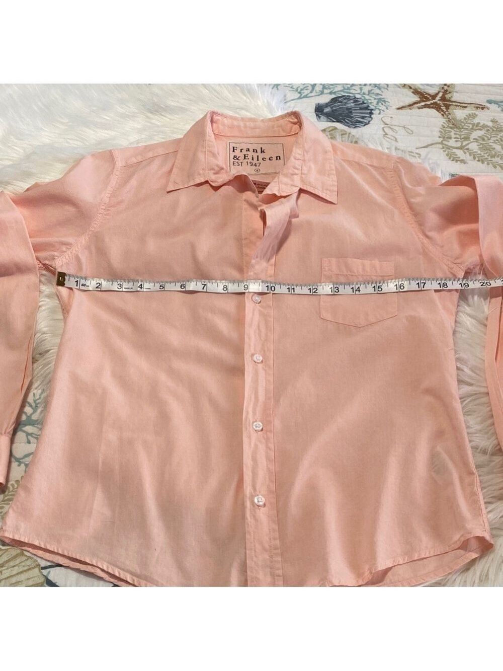 Frank & Eileen Light Peach Casual Button-Down Shirt - Picture 7 of 10